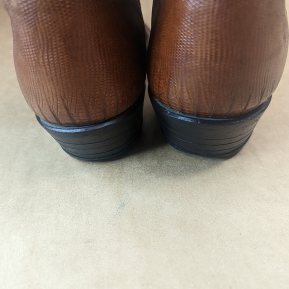 Tony Lama boots men's size 9.5EE. Exotic Genuine Brown Teju Lizard leather class - Picture 6 of 12